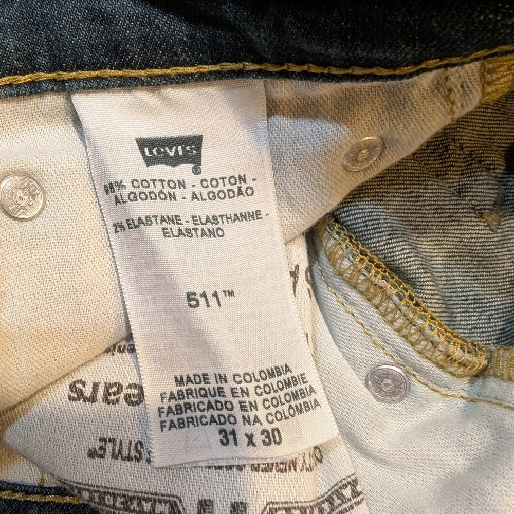 Real Fade Levi's 511 Men's 31x30‎ Dark Wash